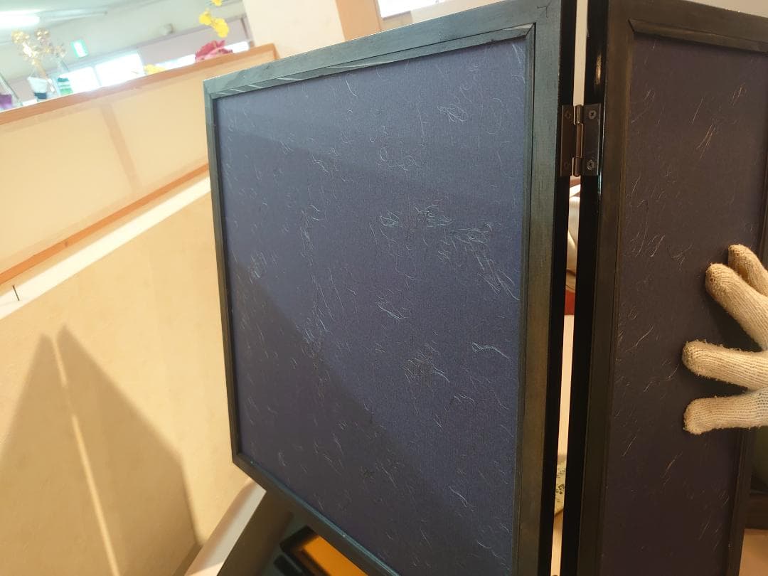 ●新品●　日本伝統工芸品金沢箔　金箔押屏風セット