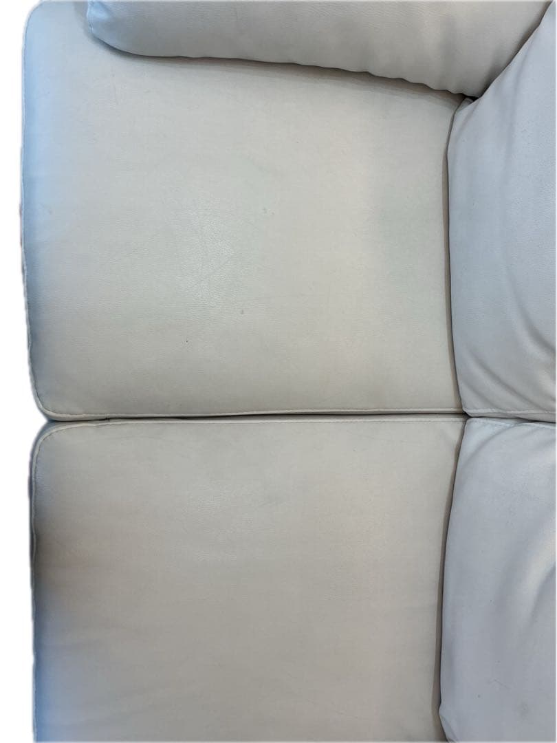 【中古】送料込み　ニトリ　2人掛け　ソファ　合皮　白　たのメル便