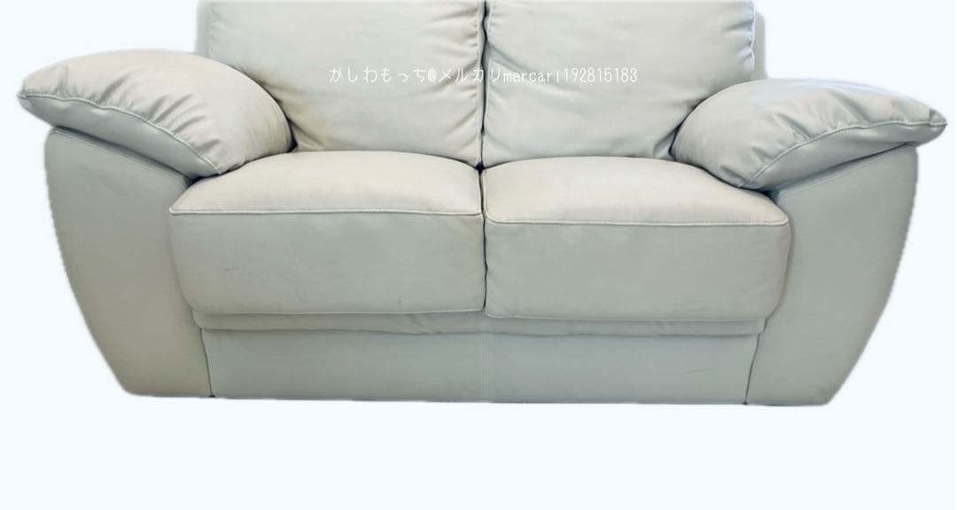 【中古】送料込み　ニトリ　2人掛け　ソファ　合皮　白　たのメル便