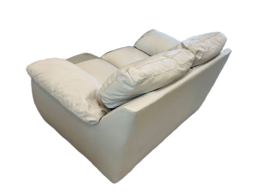 【中古】送料込み　ニトリ　2人掛け　ソファ　合皮　白　たのメル便