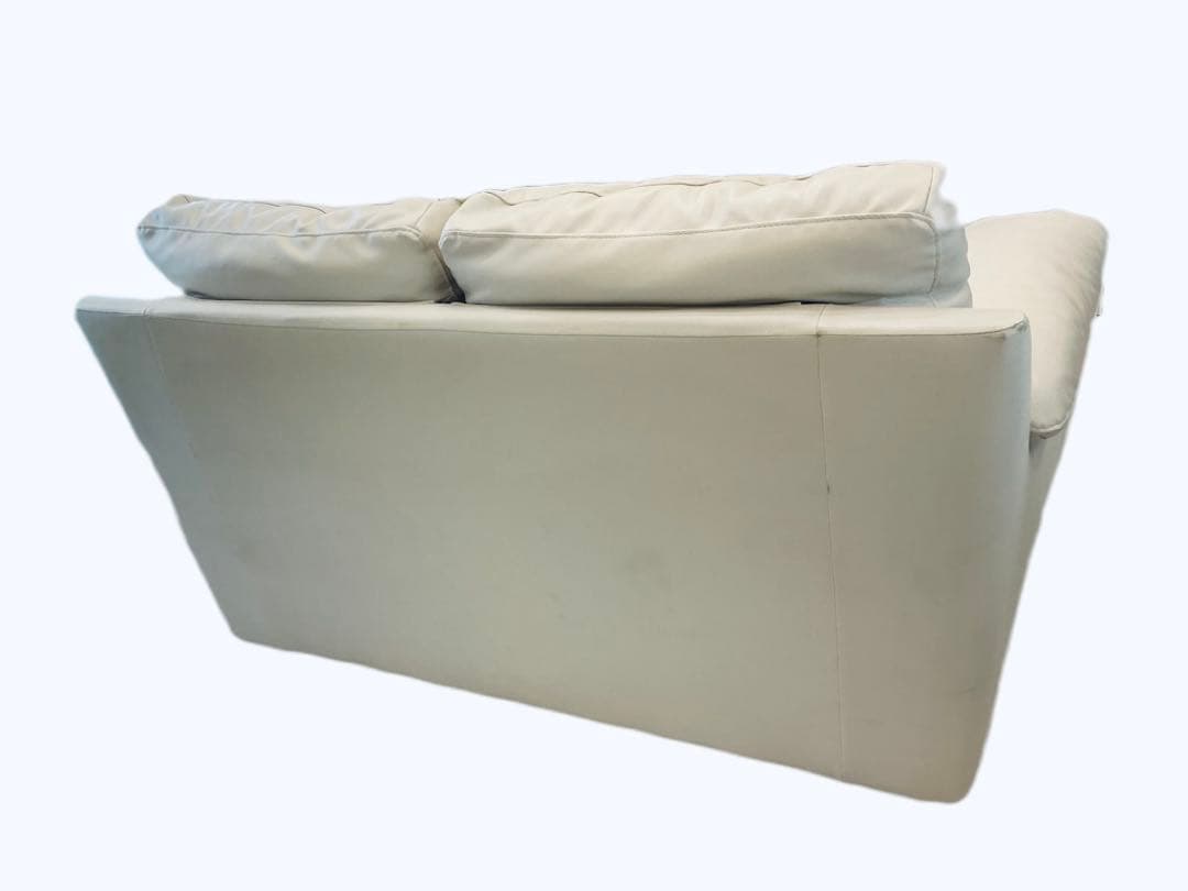 【中古】送料込み　ニトリ　2人掛け　ソファ　合皮　白　たのメル便