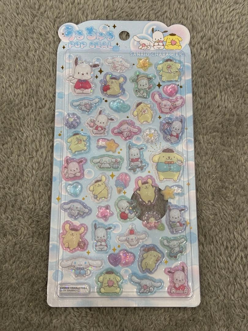 【新品正規品】うるちゅるポップシール サンリオキャラクターディズニー9枚セット