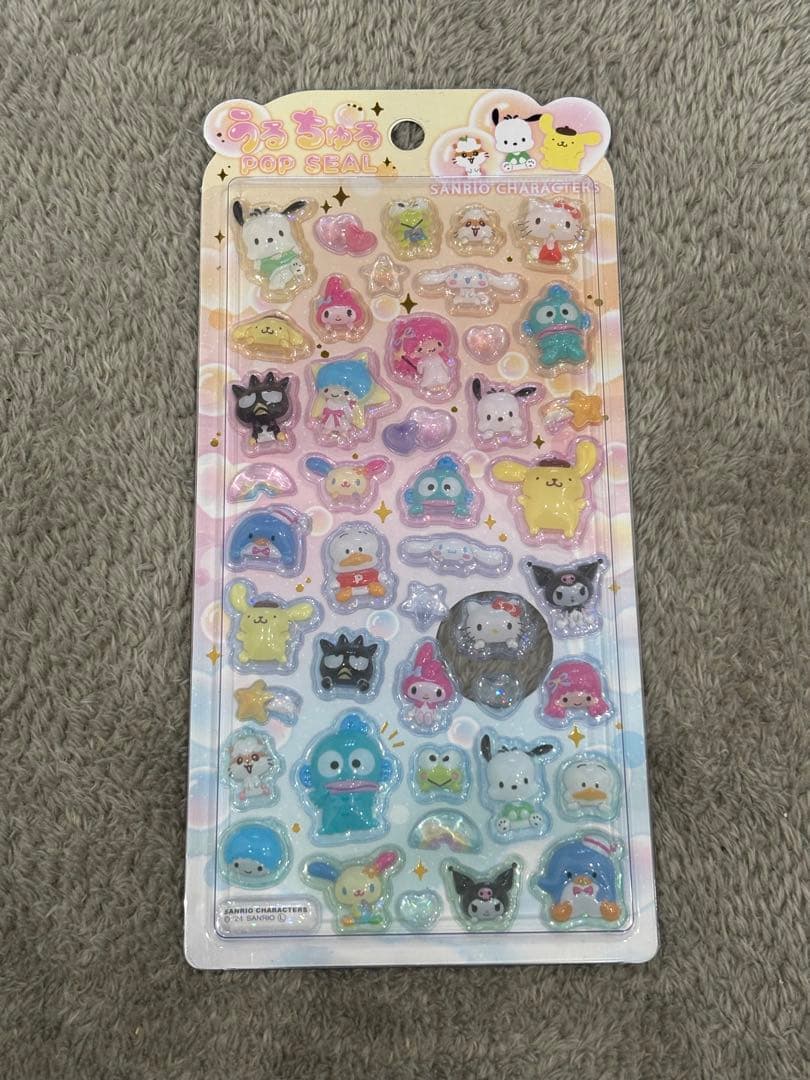 【新品正規品】うるちゅるポップシール サンリオキャラクターディズニー9枚セット
