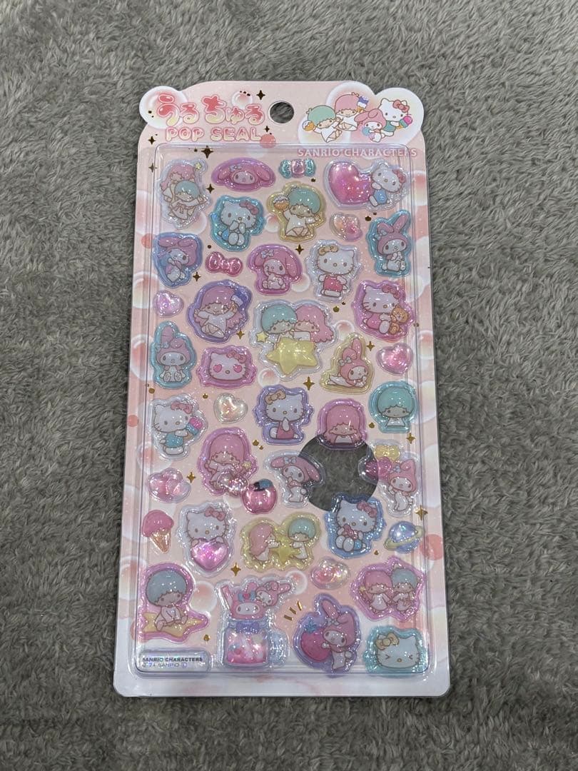 【新品正規品】うるちゅるポップシール サンリオキャラクターディズニー9枚セット