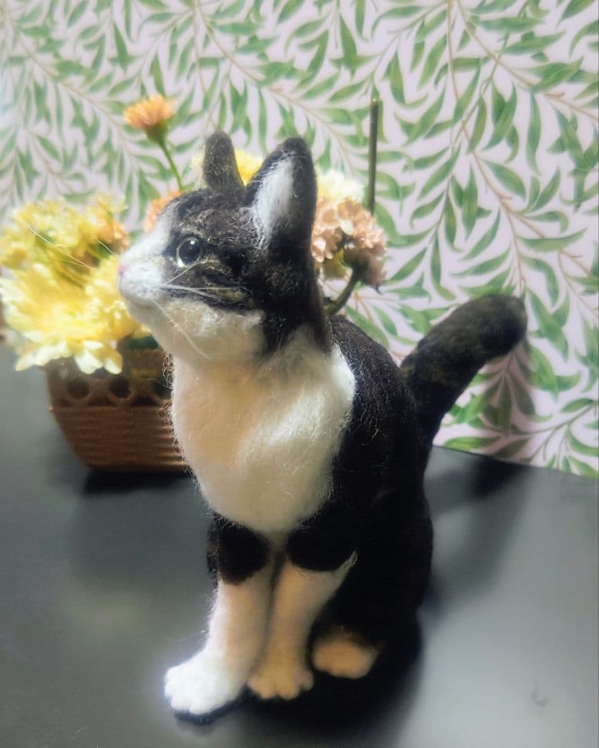羊毛フェルト　猫 (キジネコちゃん)