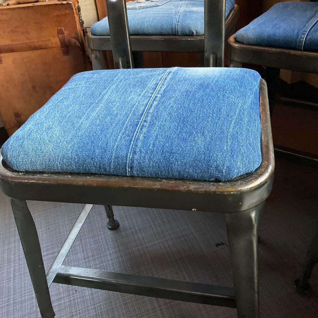 Dulton☆古着の501XXをインストールしたオリジナル鉄錆びダイニングチェア