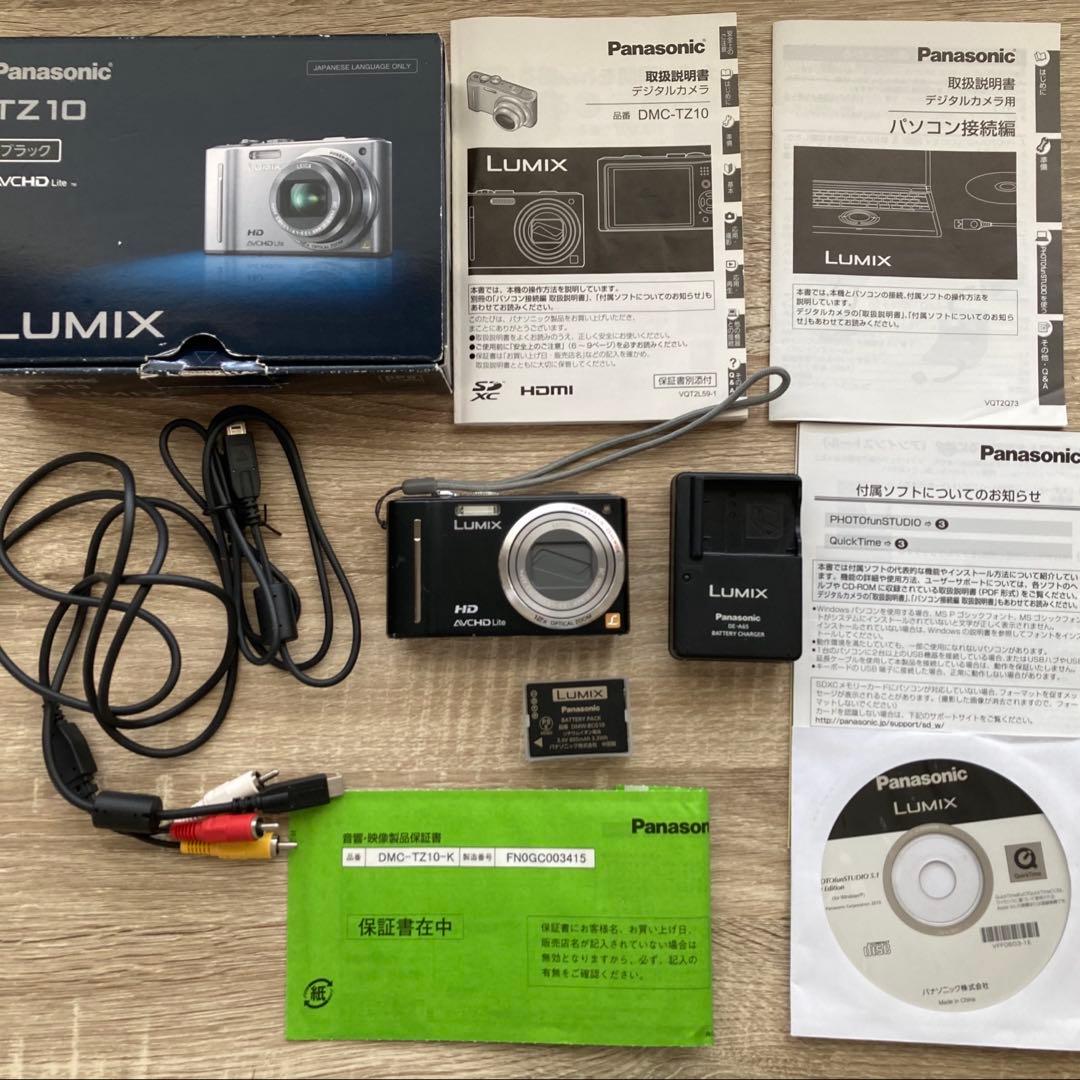 Panasonic　LUMIX DMC-TZ 10デジカメ　ブラック