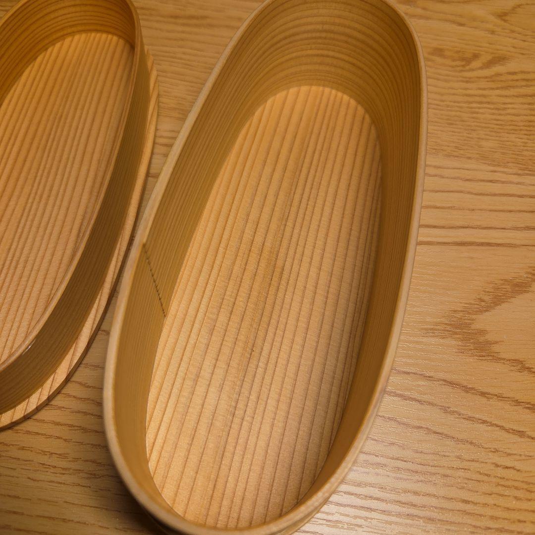 大館工芸社 曲げわっぱ　軌々(紫紺)　二段曲げわっぱ弁当箱　美品