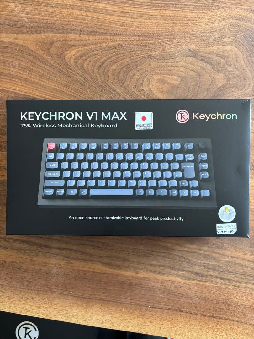 【美品】Keychron V1 Max JIS配列（かな印字無し）バナナ軸