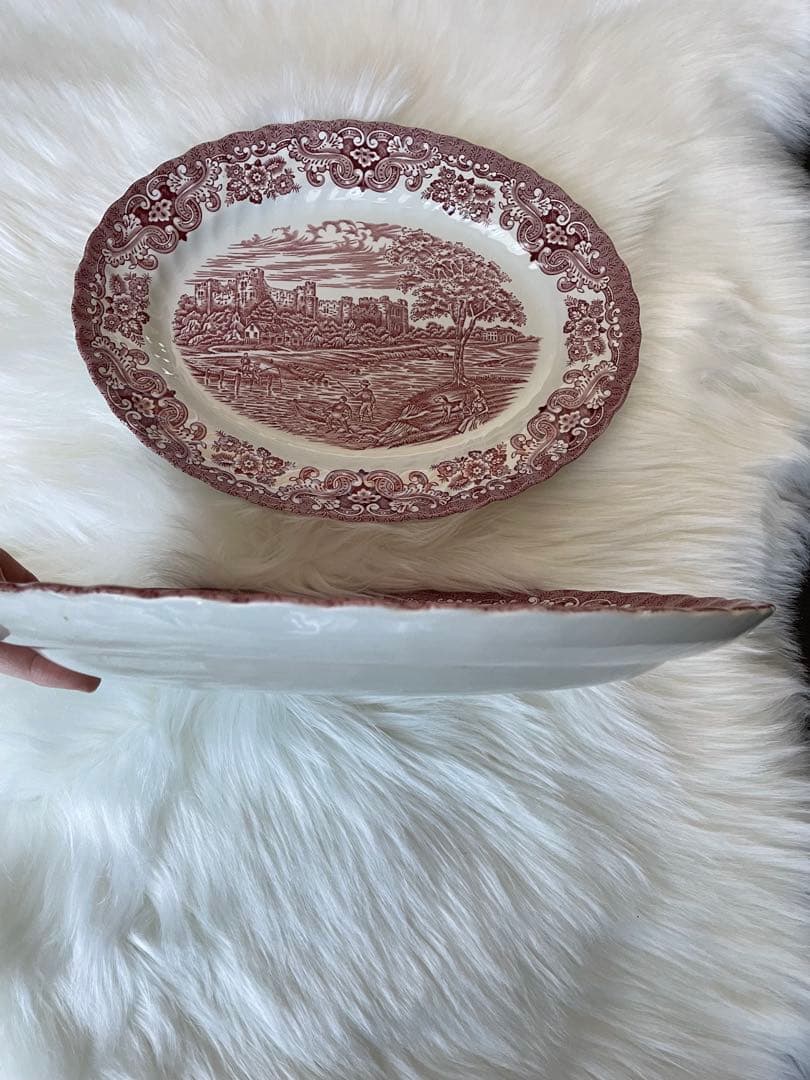 【希少品】イギリス製Olde Country Castlesプレート 骨董品2枚