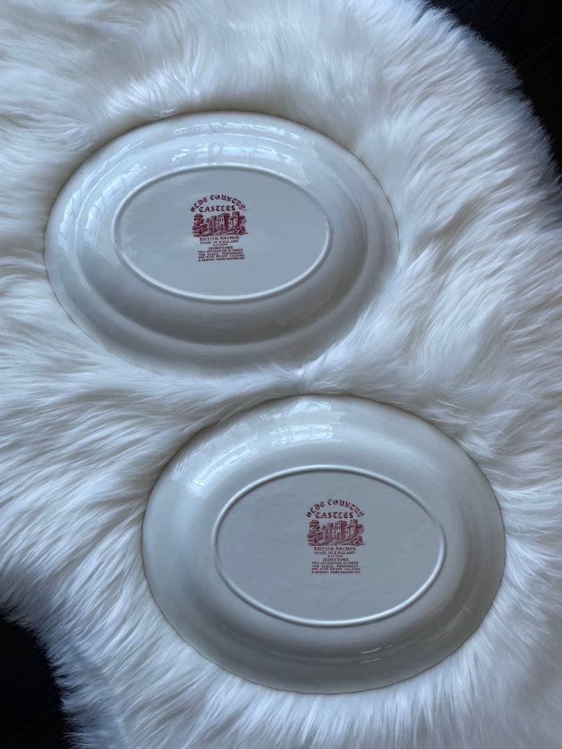 【希少品】イギリス製Olde Country Castlesプレート 骨董品2枚