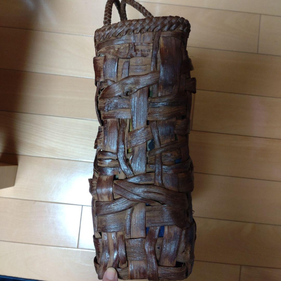 山葡萄かごバッグ　幟旗の内袋付き