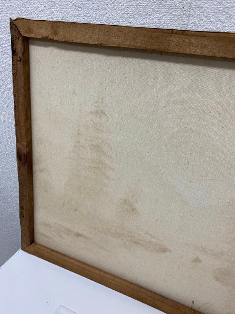 3-3302 風景画 油絵 絵画 油彩画 肉筆 美術 アンティーク　額縁無　油彩