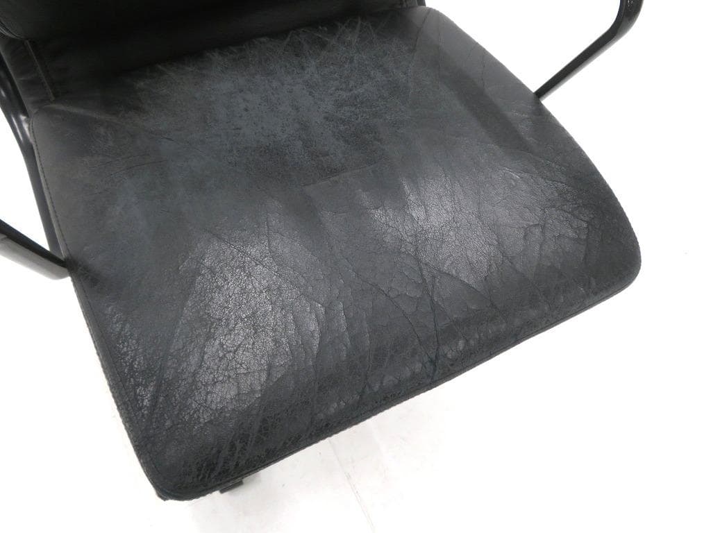 ハーマンミラー　ビンテージ　4本脚　イームズ　ソフトパッド　総本革　レザー