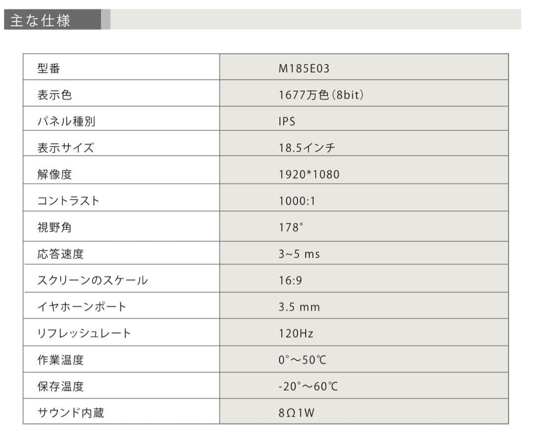 モバイルモニター 18.5インチ ゲーム120Hz FHD usbC接続