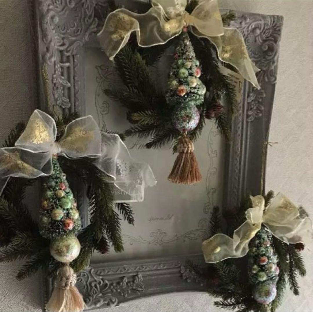 造花 フラワーアレンジメント クリスマスリース 新品