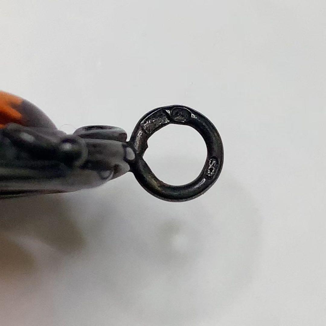 ヴィンテージ アンバー 琥珀 シルバー ネックレストップ ペンダントトップ