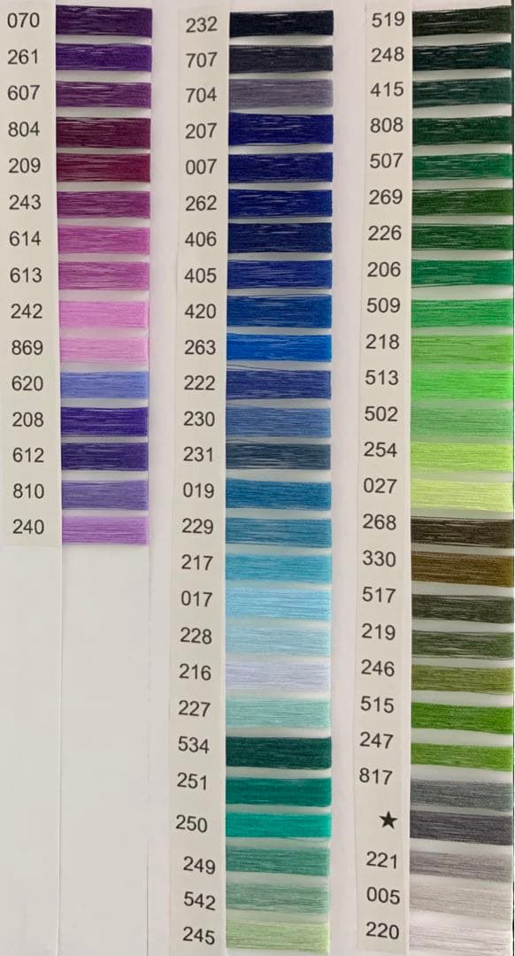 刺繍糸 サンプル