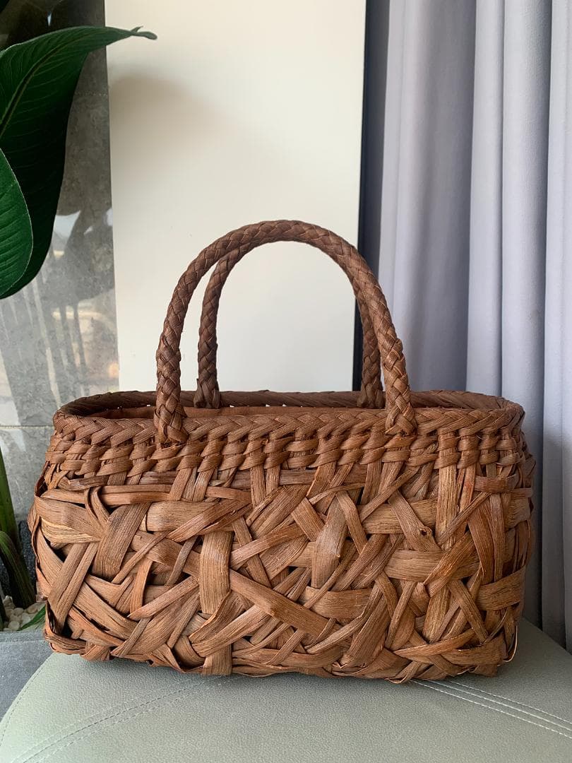 乱れ編み 山葡萄 山葡萄籠バッグ 一番皮 かご 巾着 山ぶどう カゴバッグ