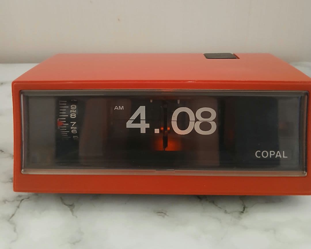 COPAL パタパタ時計 RP200 昭和レトロ オレンジレッド 50/60Hz
