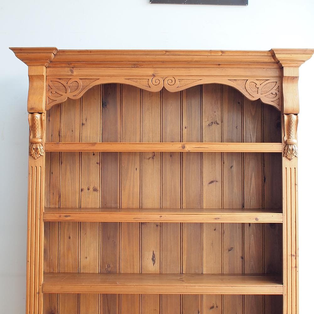 ビンテージ パイン材 カップボード 大型 キャビネット