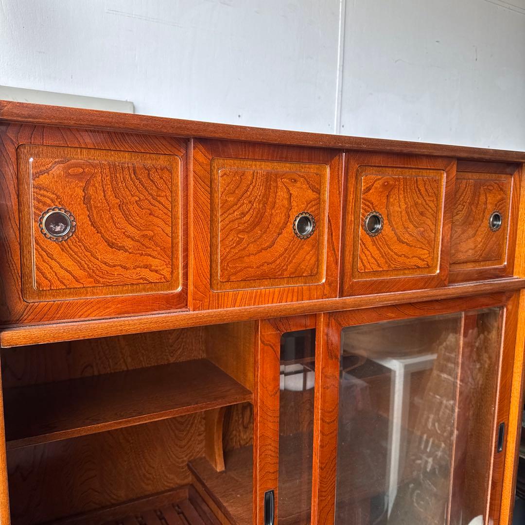 ★最終処分価格★国産　木製　違い棚　引き戸　収納棚