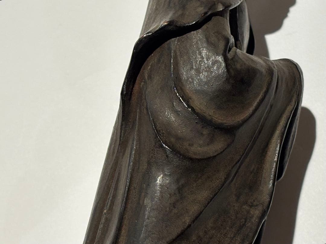 「木彫 達磨大師立像」室町時代箱書 1体|仏像 仏教美術 中国禅宗 ダルマ