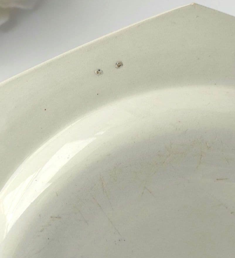 希少　美品　クレイユ　グリザイユ　オクトゴナル　フランスアンティーク