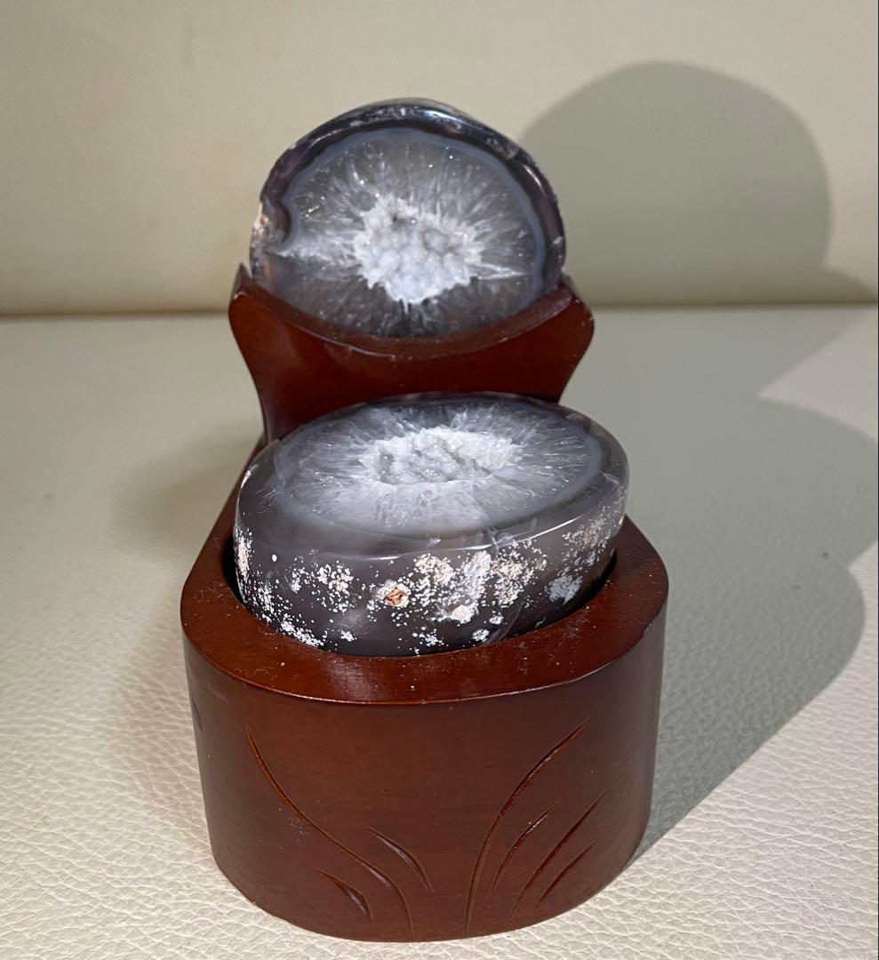 トレジャー瑪瑙 ドゥルージーアゲート 聚宝盆 雪模様 シュガー パワーストーン