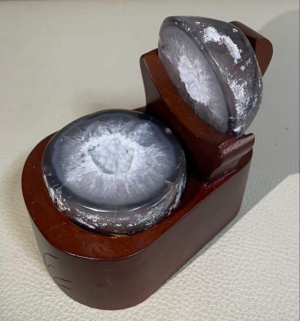 トレジャー瑪瑙 ドゥルージーアゲート 聚宝盆 雪模様 シュガー パワーストーン