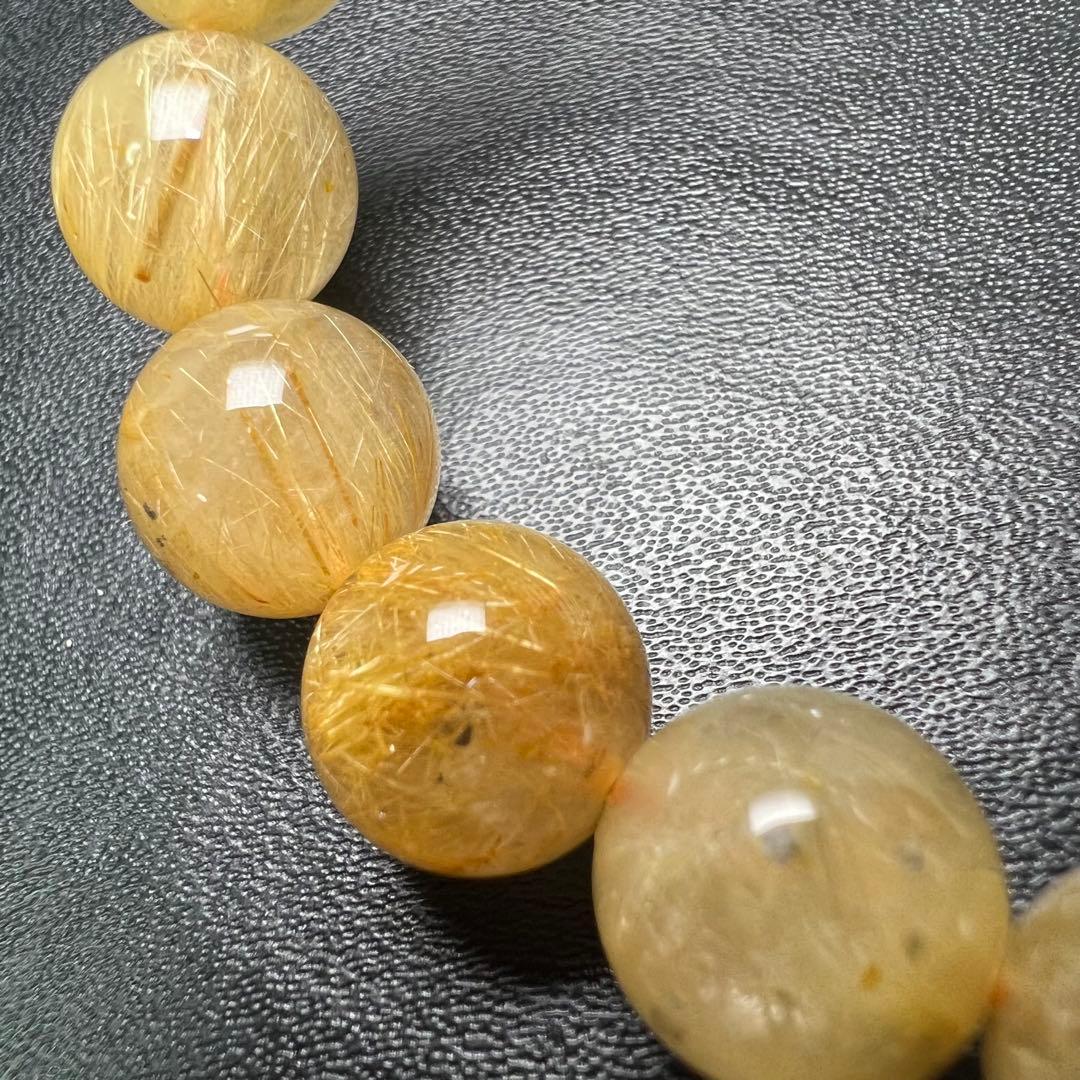 【81221】ゴールドルチルクォーツ 10.5mm ブレスレット