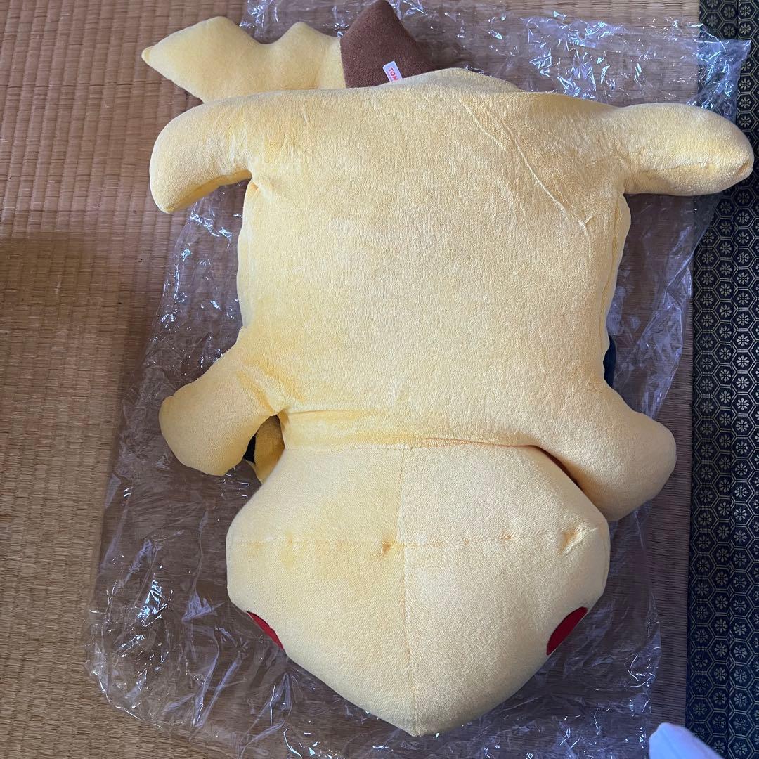 【タグ付き】おっきくなったくたくたピカチュウ　ぬいぐるみ　TOMY レトロ