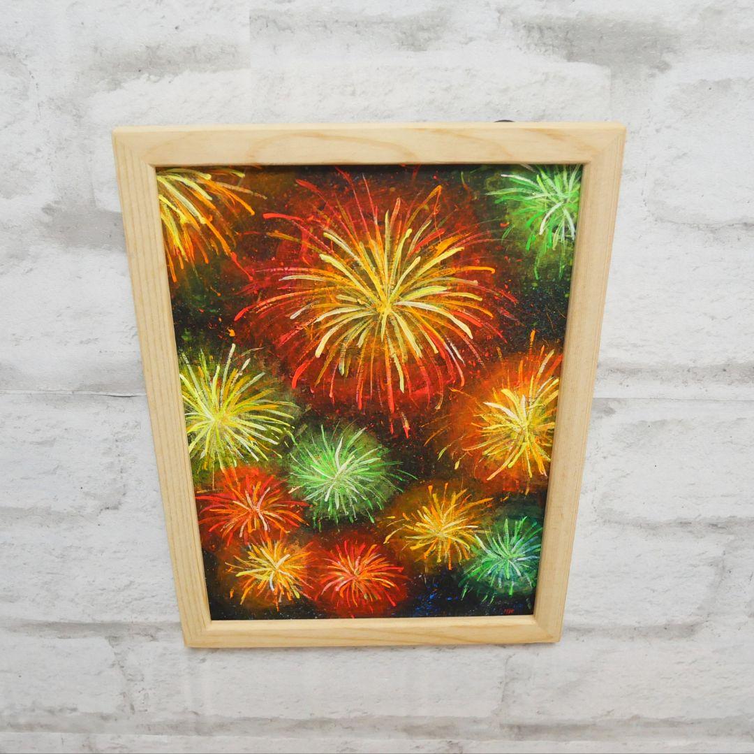 油絵 油彩 油彩画 絵 絵画【花火】