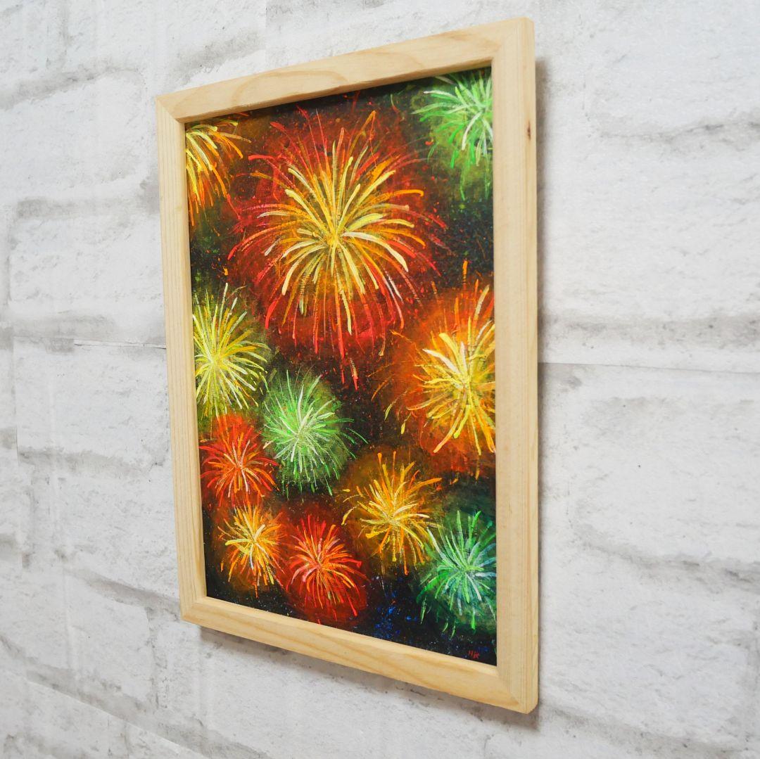 油絵 油彩 油彩画 絵 絵画【花火】