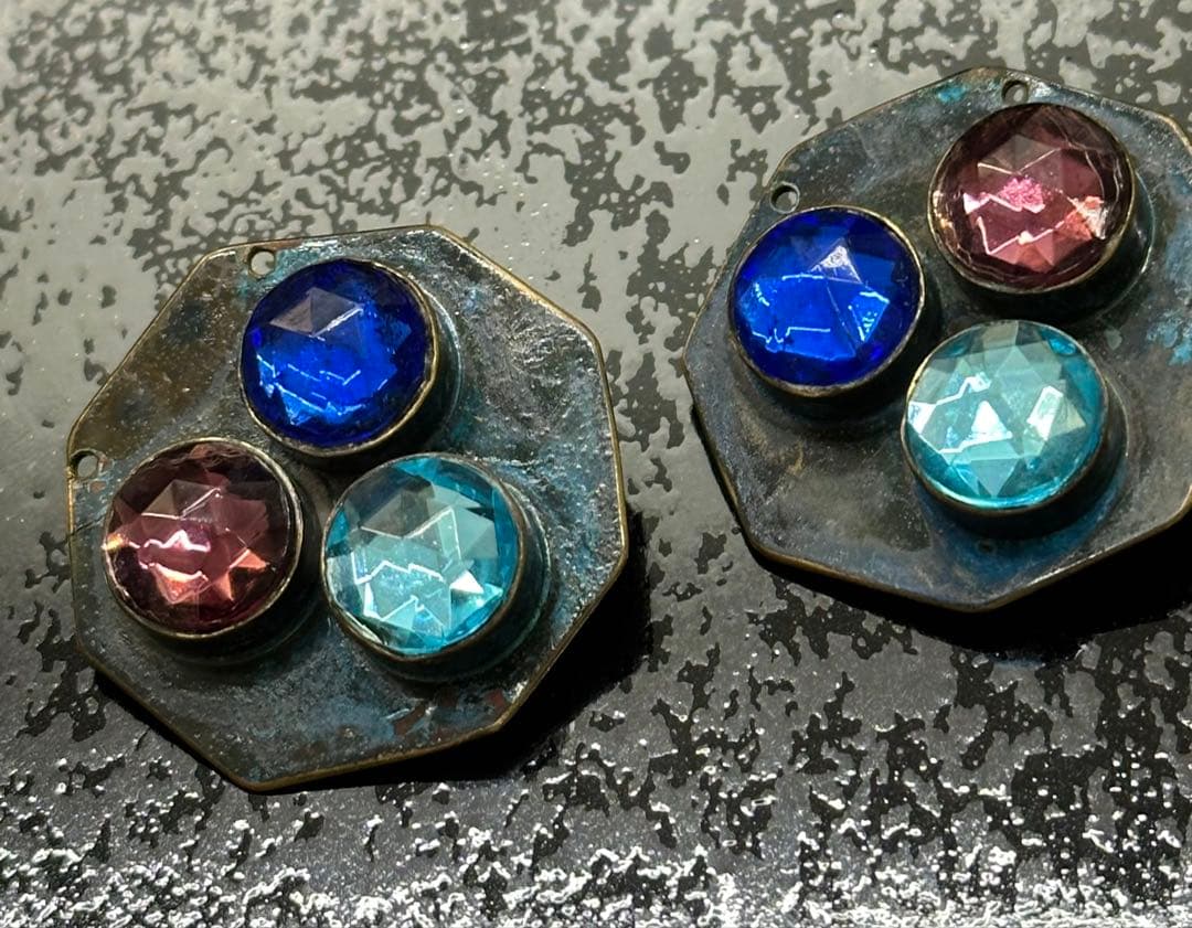 #ネックレスとイヤリング バングルセット　デザイナー工芸品　ビンテージ