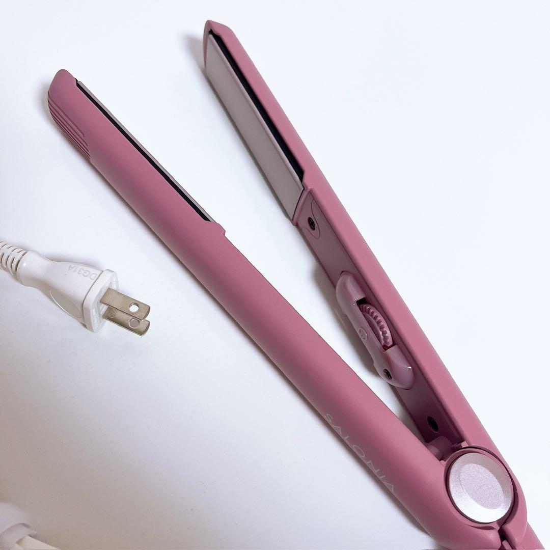 サロニア ストレート ヘアアイロン イオン ドライヤー マイニュアンス ピンク
