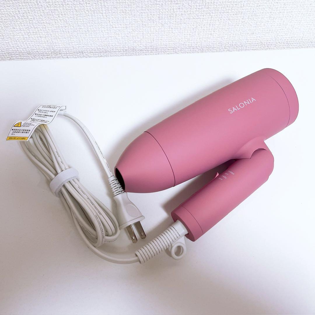 サロニア ストレート ヘアアイロン イオン ドライヤー マイニュアンス ピンク