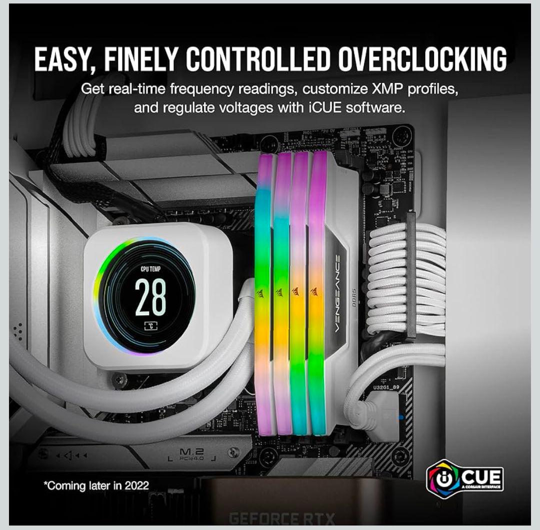 未開封 CORSAIR メモリ DDR5-6000MHz 32GB RGB :白