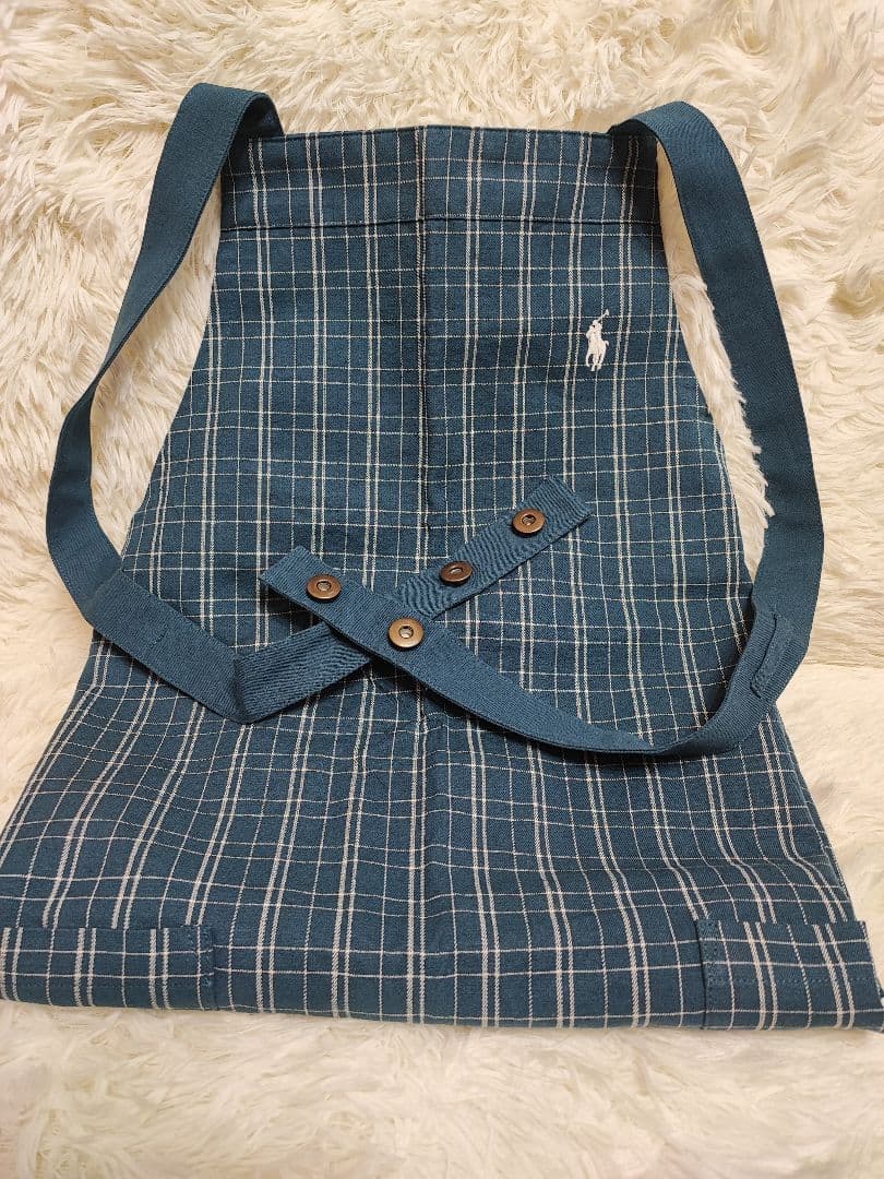 新品 ラルフ ローレン Clark チェック コットン ツイル フル エプロン
