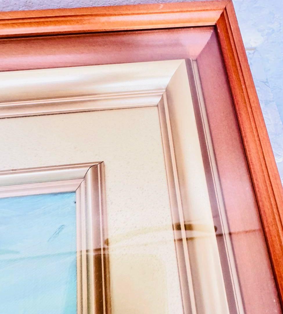 【真作】川端健太郎 油彩『海の風景』F6号 額 縦50×横60cm 光風アトリエ