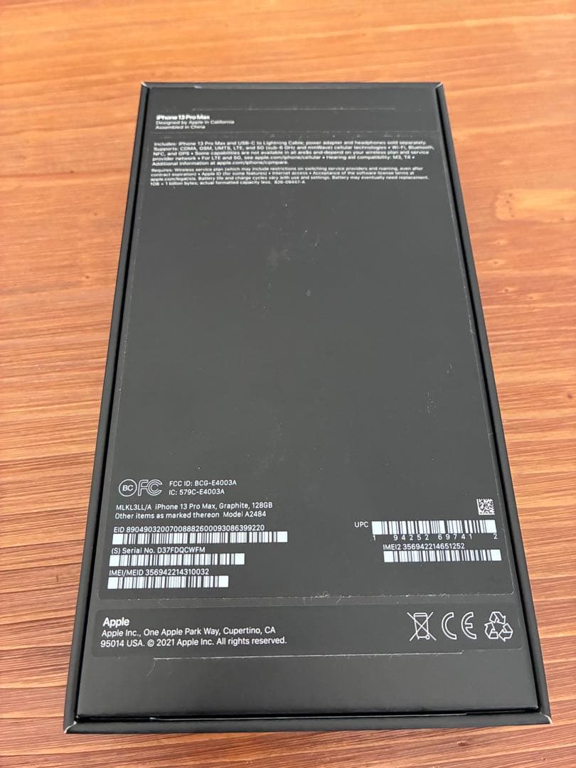 iPhone 13 Pro Max 128GBグラファイト 本体