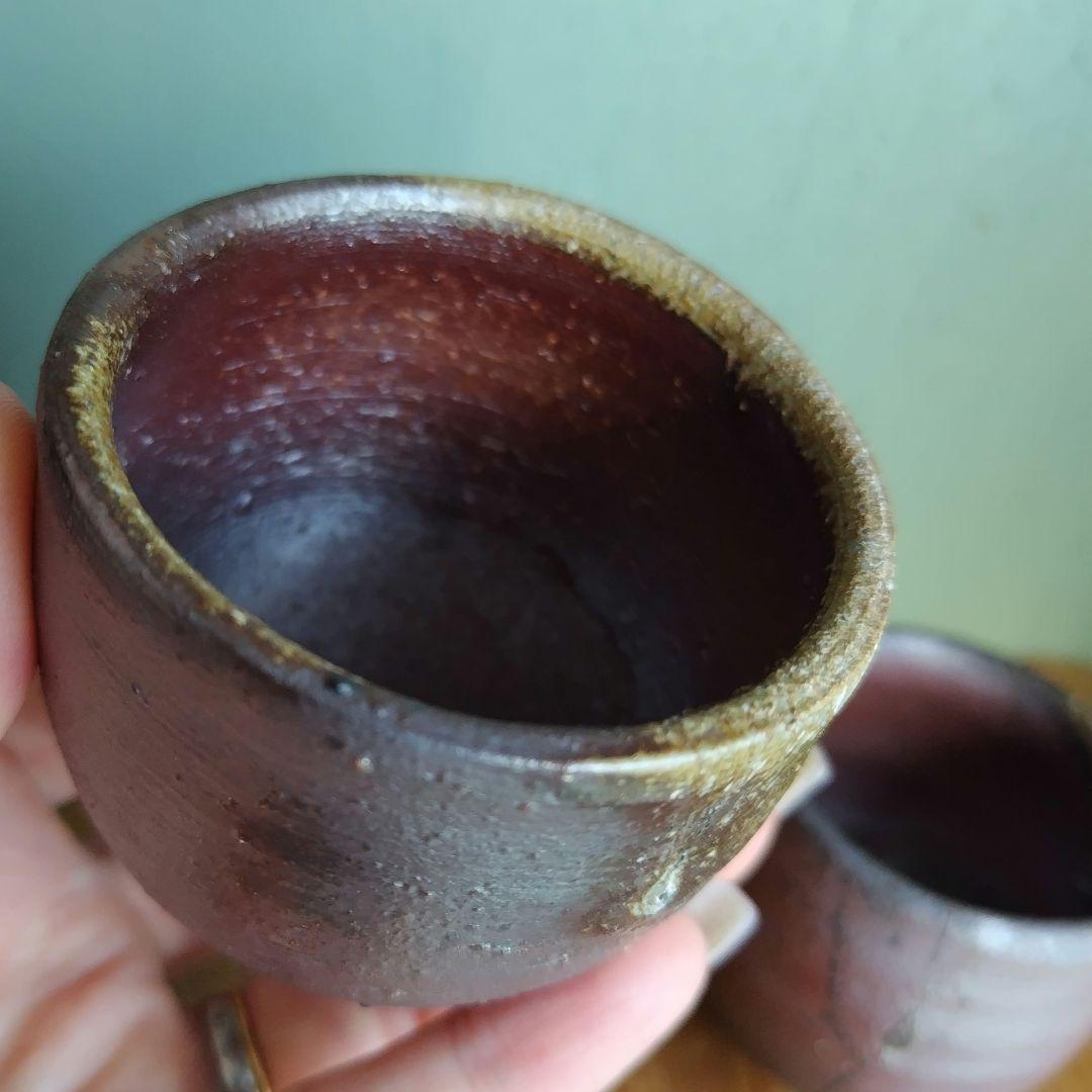 備前焼　徳利とぐい呑セット　物故作家佐藤圭秀　岡山伝統工芸品　酒器　共箱