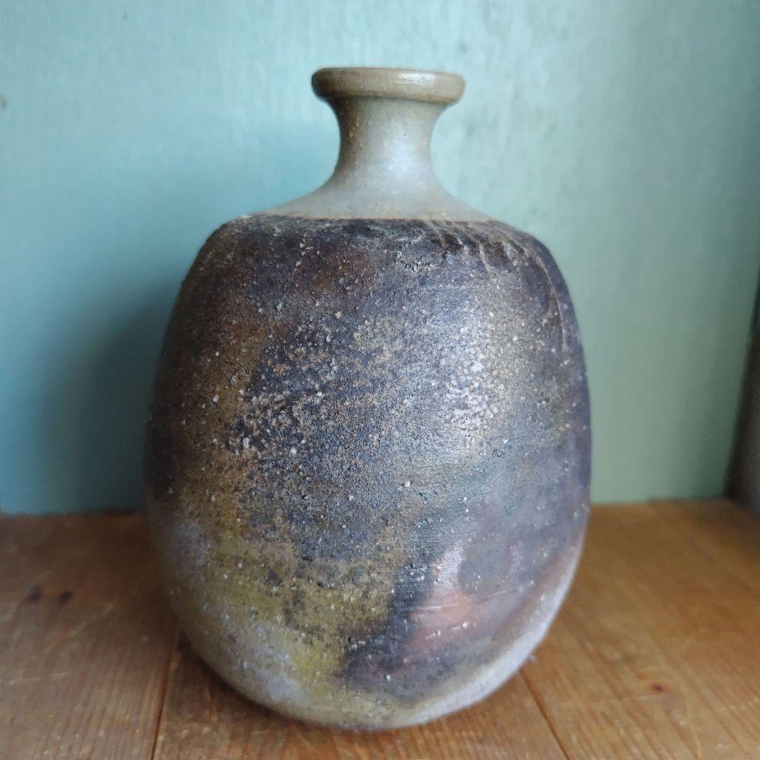 備前焼　徳利とぐい呑セット　物故作家佐藤圭秀　岡山伝統工芸品　酒器　共箱