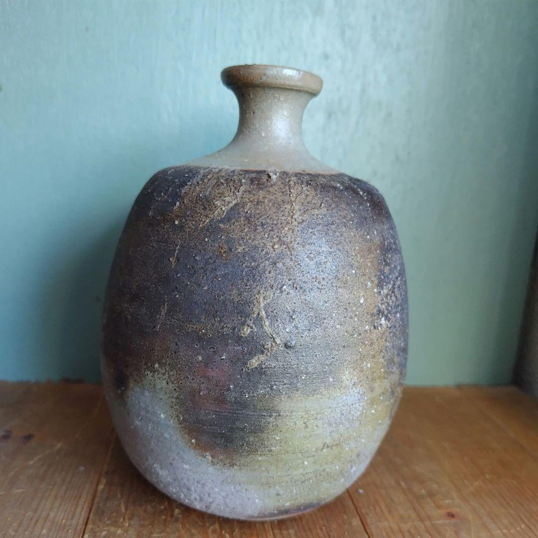 備前焼　徳利とぐい呑セット　物故作家佐藤圭秀　岡山伝統工芸品　酒器　共箱