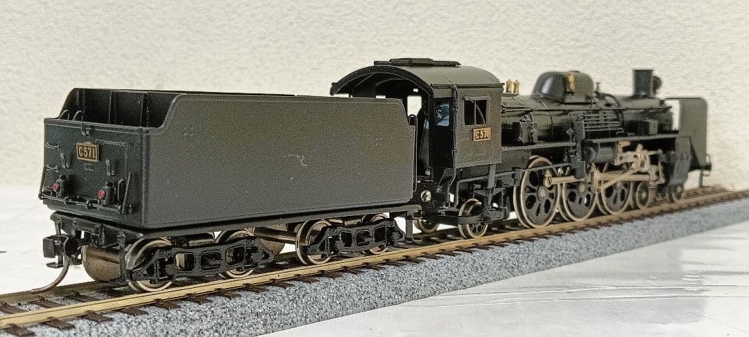 HOゲージ 宮沢模型 Ｃ57蒸気機関車 カンモーター、メンテナンス済