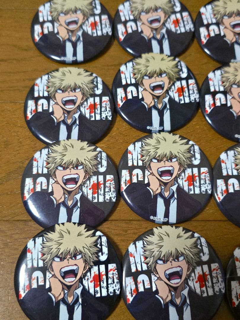 僕のヒーローアカデミア 爆豪勝己 缶バッジ スーツ 28点