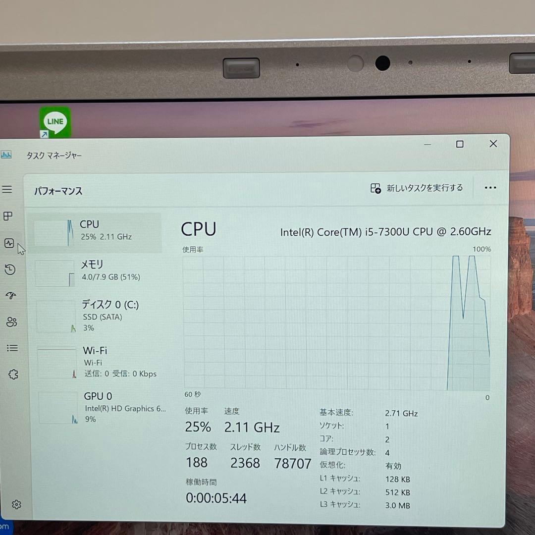 Panasonic Let's Note CFSZ6-2 i5 LTEモデル