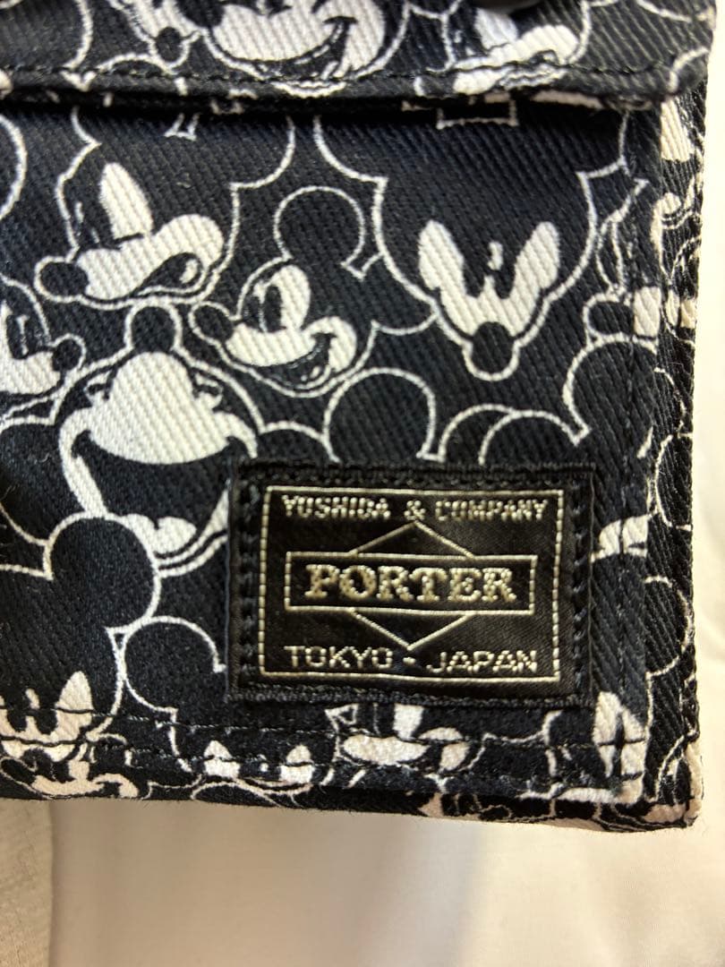[未使用品] PORTER BEAMS ミッキー コラボ 2つ折り財布 レア