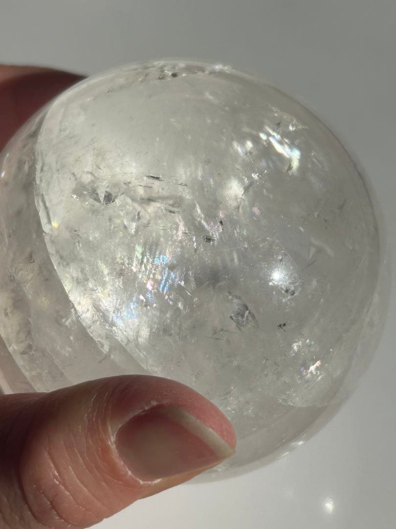 ✨キラキラ✨ホワイトカルサイト　スフィア 69mm 丸玉