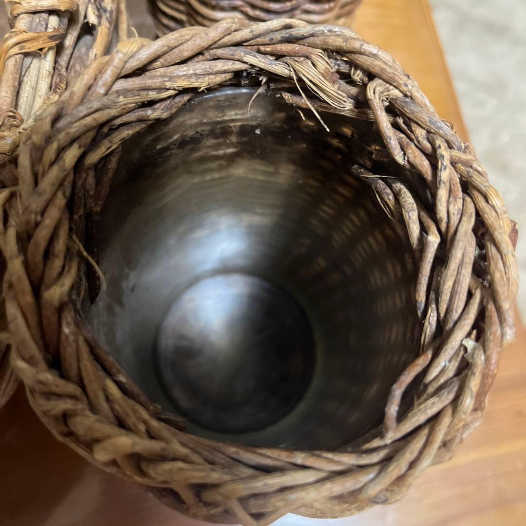 あけびかご　あけび細工　大型ザル　かご　花入れ　色々　まとめ売り　①